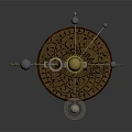 Artistic Exquisite Ornament Set With Metal Stands Multiple Spheres And Circular Base