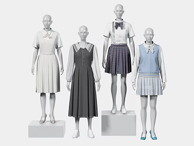 Model school uniform clothing store clothing display store uniform window clothing store model female display foreign trade products fashion 3d model