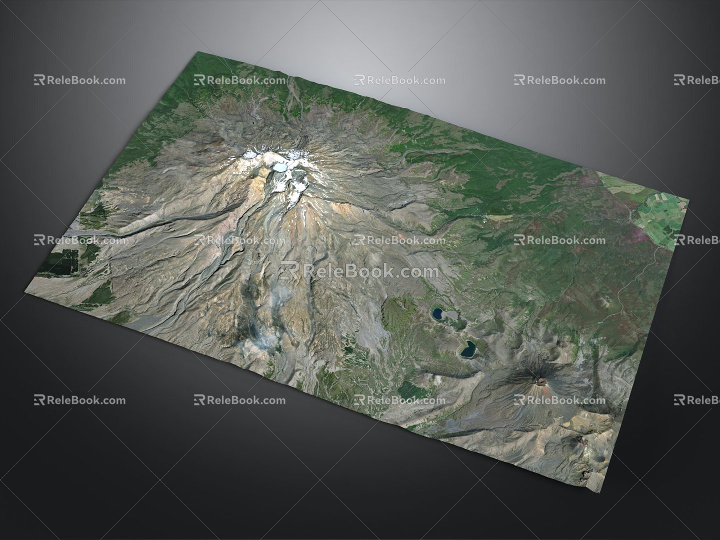 Volcanic Geographical Vein Terrain Mountain Shape Ridge Beam Valley Mountain Range Gorge Geomorphology Mountain Peak Mountain 3d model