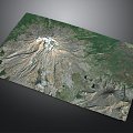 Volcanic Geographical Vein Terrain Mountain Shape Ridge Beam Valley Mountain Range Gorge Geomorphology Mountain Peak Mountain 3d model