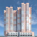 modern residential building 3d model