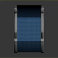 Modern Blue Chair With Sleek Metal Frame And Comfortable Fabric Seat
