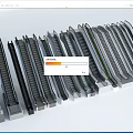 modern elevator escalator rolling elevator mall escalator 3d model