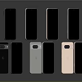 Diverse Modern Smartphones In Multiple Colors Featuring Various Screen Displays And App Interfaces