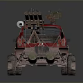 Self-made armed car modified car modified car chariot doomsday car self-made car self-made car modified car 3d model