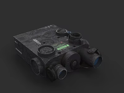 Tactical Weapon Scope With Multiple Lenses Camouflage Design And Control Dials 3d model