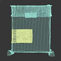 Double Bed With Cozy Light Colored Linen Sheets Pillows And Folded Blanket