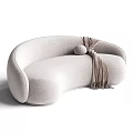 Modern Curved Multiplayer Sofa 3d model