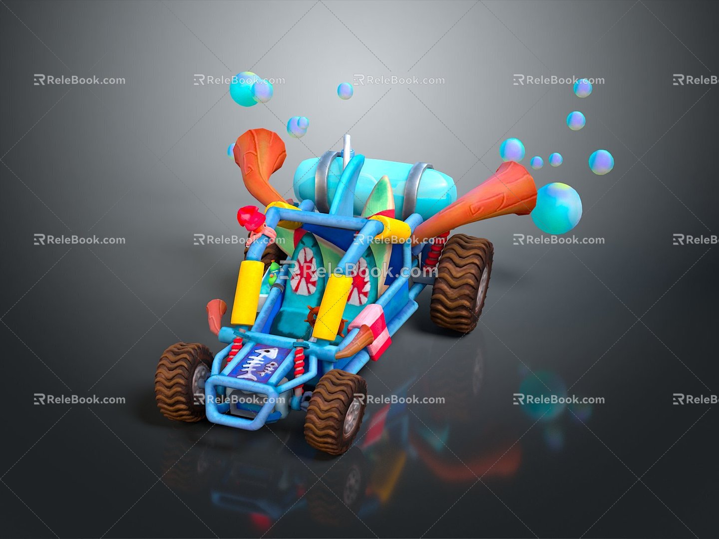 Cartoon Racing Cartoon sports car Racing Games Racing Offroad Racing Kart Karting Cars 3d model