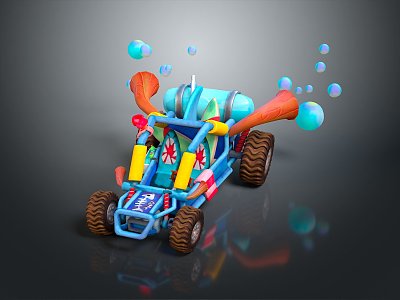 Cartoon Racing Cartoon sports car Racing Games Racing Offroad Racing Karting Cars 3d model