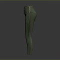 Game Movie Character Green Tight Fitting Pants With Lace Up Waist Design