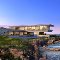 Modern style tourist reception center 3d model