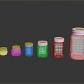 Transparent Glass Jars With Metal Lids For Home Storage In Various Sizes