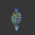 Elegant Decorative Pendant With Intricate Filigree Design And Pearl Accents