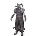 Horned Fantasy Creature Character Standing With Spiked Armor And Dark Robe