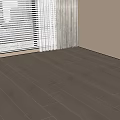 Light Wood Flooring In Bright Room With Window Blinds And Curtains And Light Colored Walls