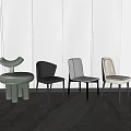 Stylish Modern Dining Chairs With Different Designs And Comfortable Seats For Dining Space 3d model