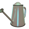 Green And White Metal Watering Cans With Stylish Design And Long Spout