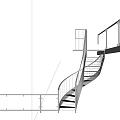 modern spiral staircase 3d model