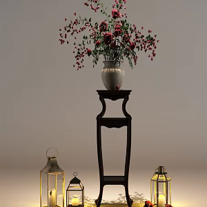 Jane European Flower Several Flower Holder Vase Candlestick 3d model