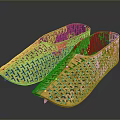 Golden Woven Slippers With Intricate Hollow Out Pattern Elegant Shiny Daily Footwear For Home Use
