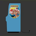 Blue Arcade Machine With Spot The Dog Logo Screen And Coin Slot