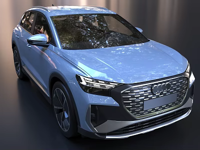Light Blue Audi SUV With Modern Exterior Design Sleek Grille And LED Headlights 3d model
