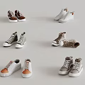 Various Fashionable Casual Shoes With Brown White Gray Styles And Design Options