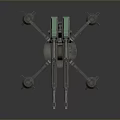 laser tower turret turntable sci-fi tower defense game tower defense sci-fi turret game turret game turret 3d model