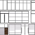 Architectural Elevation Design Collection With Various Window And Balcony Structures