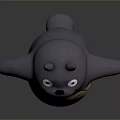Cute Cartoon Totoro Character With Gray Body Yellow Belly And Big Eyes