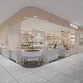 Modern Jewelry Store Interior With Display Counters 3d model