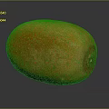 Fresh Ripe Orange Oval Mango Fruit With Smooth Shiny Surface On Dark Background