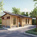 Modern public toilets 3d model