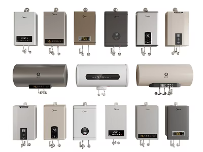 Household Electrical Appliances Water Heaters Various Modern Designs And Colors For Daily Use 3d model