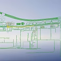 Modern Industrial Factory Building With Water Canal Green Lawn And Long Windows