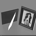 Black Collapsible Photo Frame with Portrait Photo for Home Decoration