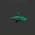 Fierce Teal Fish With Sharp Teeth Orange Spots And Prominent Fins