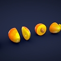 Cartoon Mango Stylized Mango Low Poly Mango Mango Core Mango 3d model