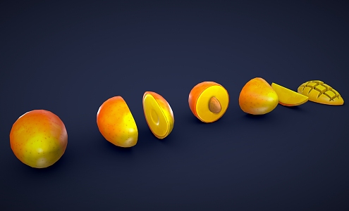 Cartoon Mango Stylized Mango Low Poly Mango Core Mango 3d model