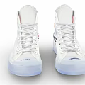 Converse All Star White High Top Canvas Shoes with Cancelled Lettering and Transparent Sole