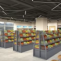 Brightly Lit Supermarket Aisles With Organized Shelves And Diverse Grocery Products