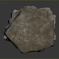 Stacked Natural Stone Pedestal With Rustic Layered Textured Rough Surface Design