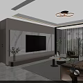 Modern Warm Tone Open Plan Living And Dining Room Interior Design With Cozy Furnishings