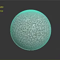 Artisan White Sphere With Intricate Mosaic Texture From Small Fragments 3d model
