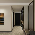 Modern Hotel Guest Room With Large Bed Headboard Wall Art And Window View