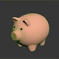 Cute Pink Piggy Bank as Decorative Home Accessory for Saving Money