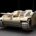 Heavy Military Tank Featuring Metal Armor Tracks Long Cannon And Historical Design