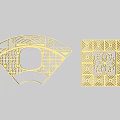 New Chinese-style carved screen partition 3d model