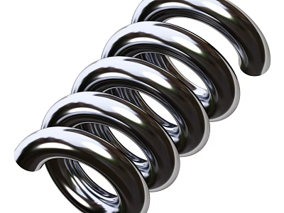 Industrial Equipment Metal Coil Spring With Stainless Steel For Machinery Applications 3d model